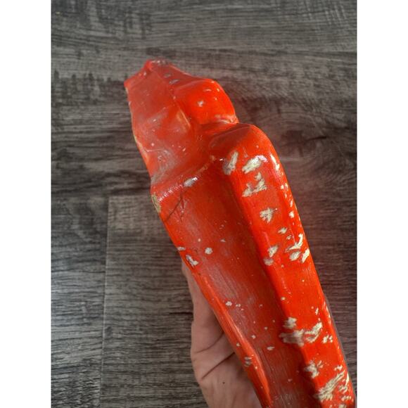 Vintage MCM Ashtray Trinket TROJAN HORSE HEAD~Ceramic Speckled Cherry Red Atomic - Picture 6 of 13